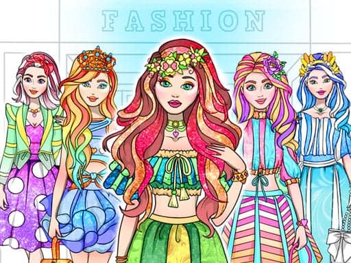 Capture d'écran de Girl Coloring Dress Up Games