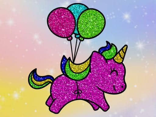 Capture d'écran de Coloring Book Glittered Unicorns