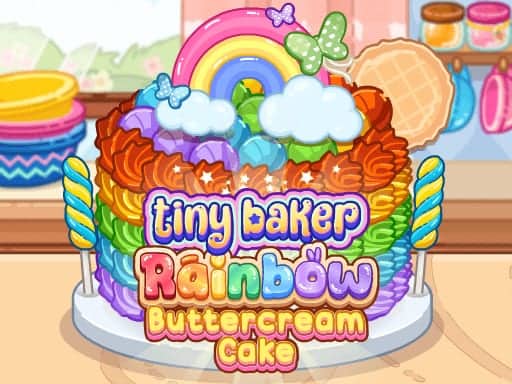 Capture d'écran de Tiny Baker Rainbow Buttercream Cake