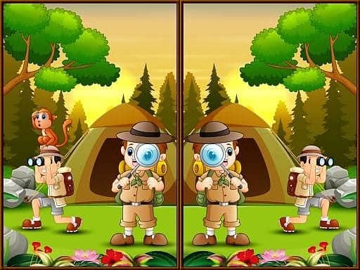 Capture d'écran de Spot 5 Differences Camping