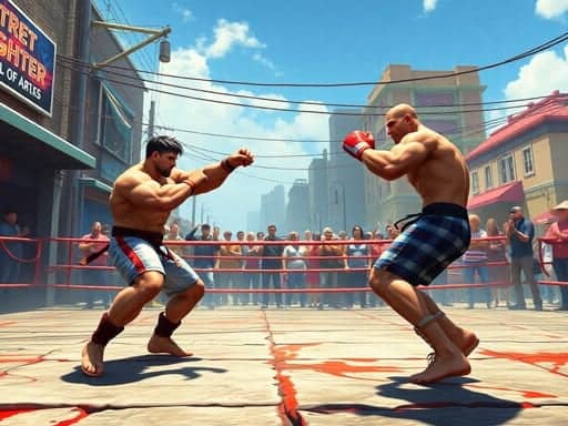 Capture d'écran de Real Street Fighter 3D