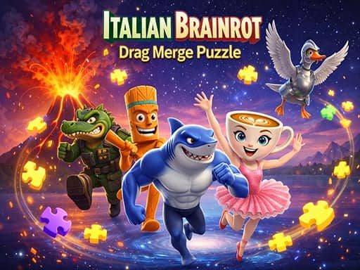 Capture d'écran de Italian Brainrot Drag Merge Puzzle