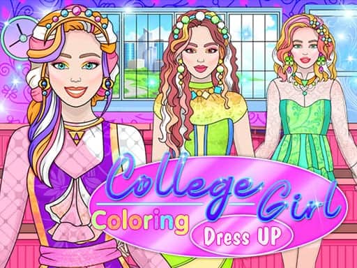 Capture d'écran de College Girl Coloring Dress Up