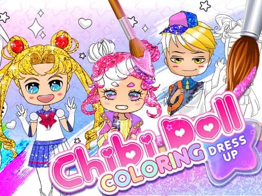 Capture d'écran de Chibi Doll Coloring & Dress Up