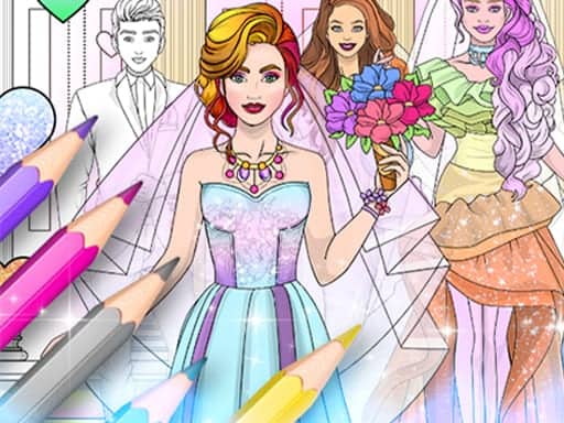 Capture d'écran de Wedding Coloring Dress Up Game