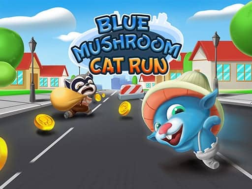 Capture d'écran de Blue Mushroom Cat Run