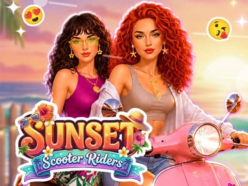 Capture d'écran de Besties Sunset Scooter Rider