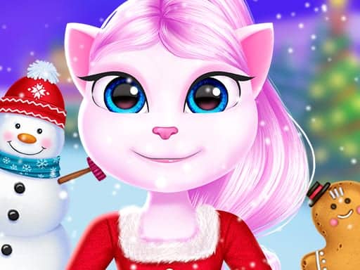 Capture d'écran de Cat Girl Christmas Decor Game