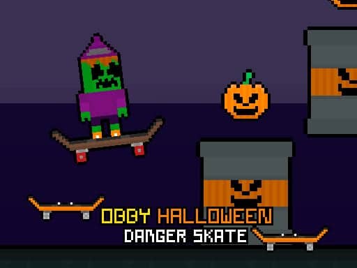 Capture d'écran de Obby Halloween Danger Skate