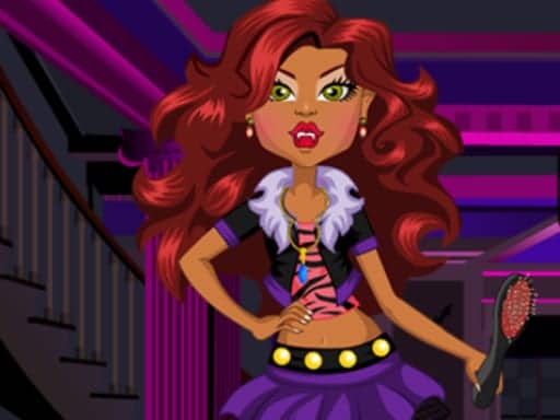 Capture d'écran de Clawdeen Wolf flirting Dressup